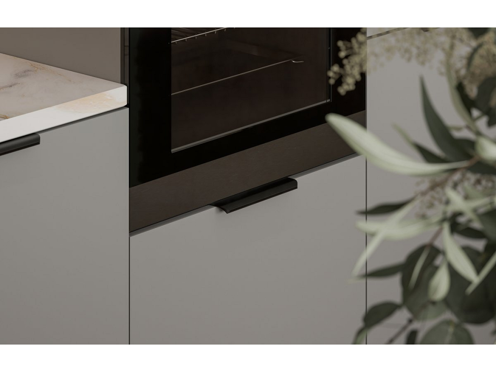 Maniglietta Mobile per Bordo Hexa Interasse 160 mm.P190x50L Nero Opaco | GTV - immagine 3